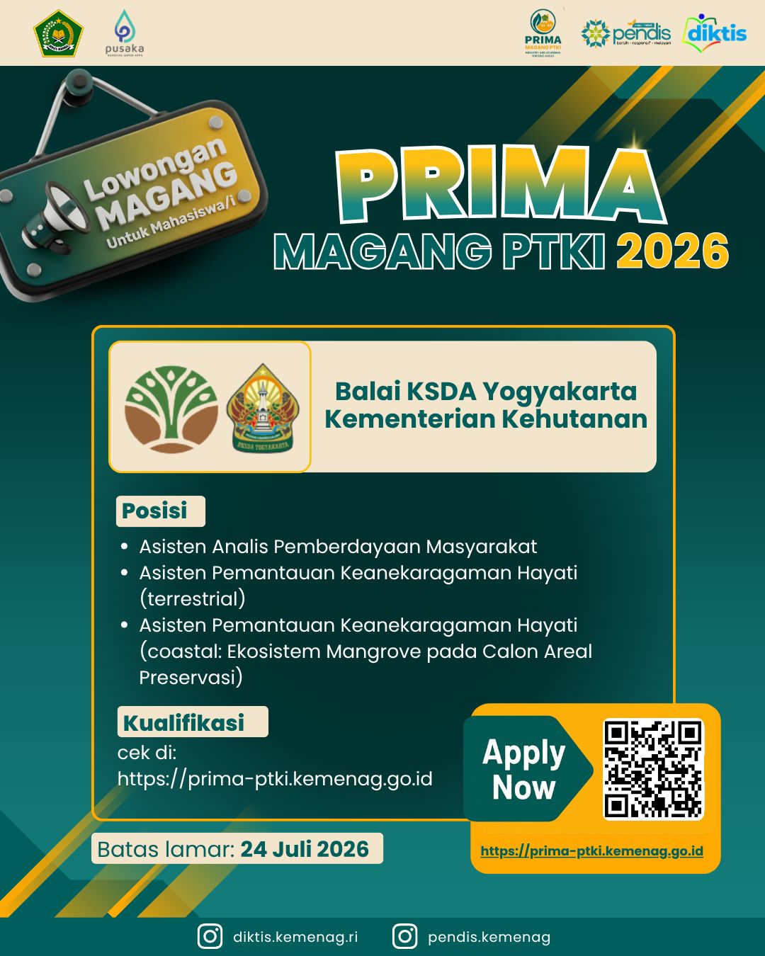 Balai KSDA Yogyakarta Kementerian Kehutanan